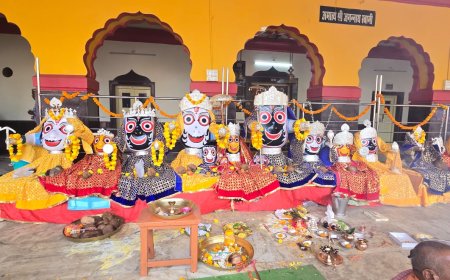 बस्तर गोंचा महापर्व में श्रीजगन्नाथ का हुआ नेत्रोत्सव पूजा विधान, गुरूवार काे श्रीगाेंचा रथयात्रा