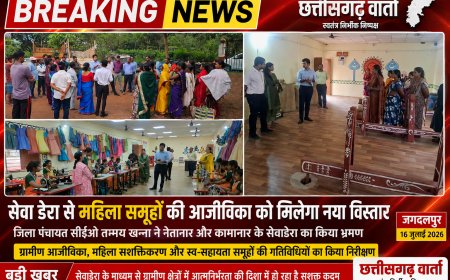 जिला पंचायत सीईओ तन्मय खन्ना ने नेतानार और कामानार के सेवाडेरा का किया भ्रमण