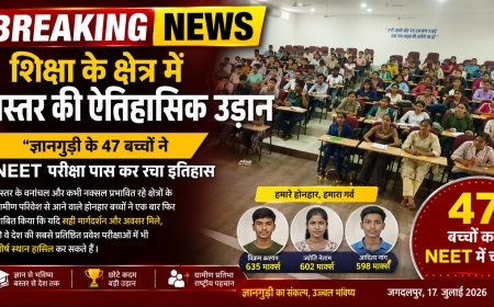 शिक्षा के क्षेत्र में बस्तर की ऐतिहासिक उड़ान, ’ज्ञानगुड़ी के 47 बच्चों ने नीट परीक्षा पास कर रचा इतिहास