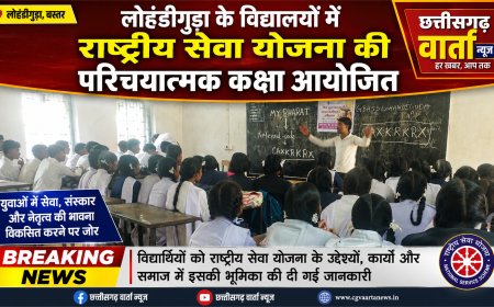 लोहंडीगुड़ा के विद्यालयों में राष्ट्रीय सेवा योजना की परिचयात्मक कक्षा आयोजित