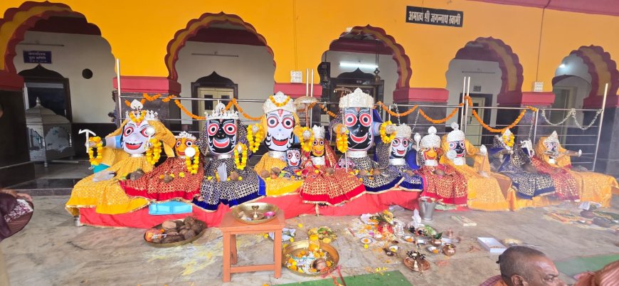 बस्तर गोंचा महापर्व में श्रीजगन्नाथ का हुआ नेत्रोत्सव पूजा विधान, गुरूवार काे श्रीगाेंचा रथयात्रा