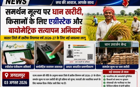 समर्थन मूल्य पर धान खरीदी, किसानों के लिए एग्रीस्टेक और बायोमेट्रिक सत्यापन अनिवार्य