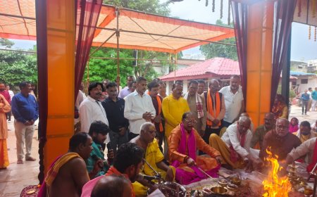 भाजपा छत्तीसगढ़ प्रदेश अध्यक्ष किरण देव के शीघ्र स्वास्थ्य लाभ व दीर्घायु के लिए महामृत्युंजय मंत्र जाप एवं हवन आयोजन किया गया।
