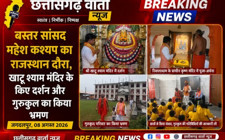 बस्तर सांसद महेश कश्यप का राजस्थान दौरा,खाटू श्याम मंदिर के किए दर्शन और गुरुकुल का किया भ्रमण