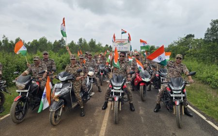 सीआरपीएफ की 241वीं बस्तरिया वाहिनी ने सेड़वा में निकाला भव्य तिरंगा मार्च देशभक्ति के रंगों में रंगा पूरा इलाका