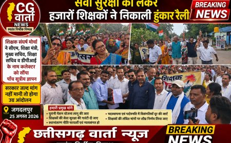 शिक्षक संघर्ष मोर्चा ने सीएम, शिक्षा मंत्री, मुख्य सचिव, शिक्षा सचिव व डीपीआई के नाम कलेक्टर को सौंपा पाँच सूत्रीय ज्ञापन