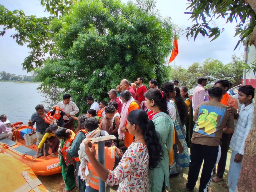 दलपत सागर के बीच गूंजा हर हर महादेव,सांसद महेश कश्यप की पहल से हजारों शिवभक्तों ने किए भूपालेश्वर महादेव के दर्शन