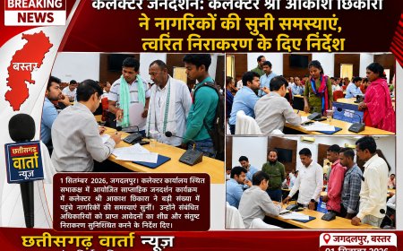 कलेक्टर जनदर्शन कलेक्टर श्री आकाश छिकारा ने नागरिकों की सुनी समस्याएं – त्वरित निराकरण के दिए निर्देश