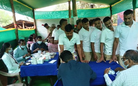 बीजापुर के ग्राम तारूड में जवानों के स्वास्थ्य की हुई जांच, 70 जवानों का स्वास्थ्य परीक्षण