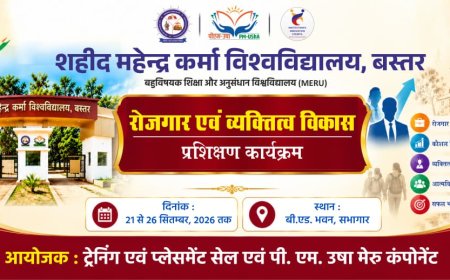 छह दिवसीय रोजगार एवं व्यक्तित्व विकास प्रशिक्षण कार्यक्रम , 21 सितंबर से 26 सितम्बर तक।