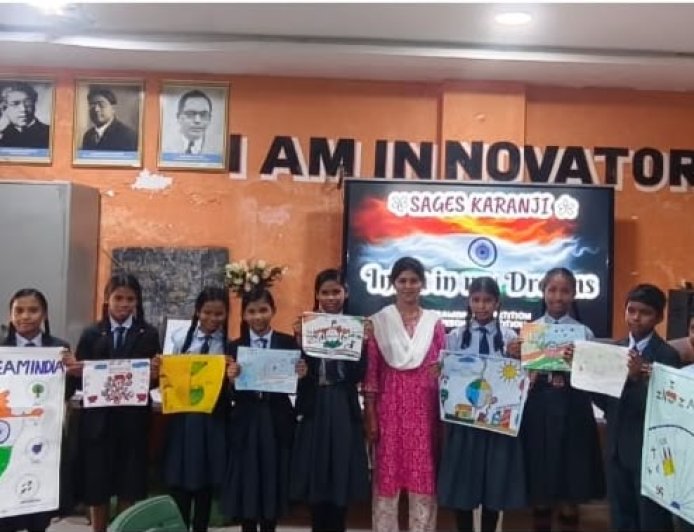 सेजेस करंजी में 'मेरे सपनों का भारत' पर भव्य चित्रकला प्रतियोगिता का आयोजन