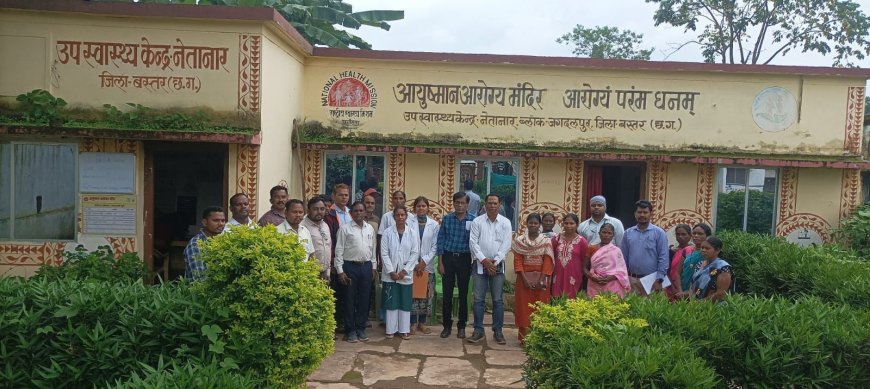 नेतानार उप स्वास्थ्य केंद्र का संयुक्त संचालक स्वास्थ्य सेवाएं डॉ सांडिया ने किया औचक निरीक्षण