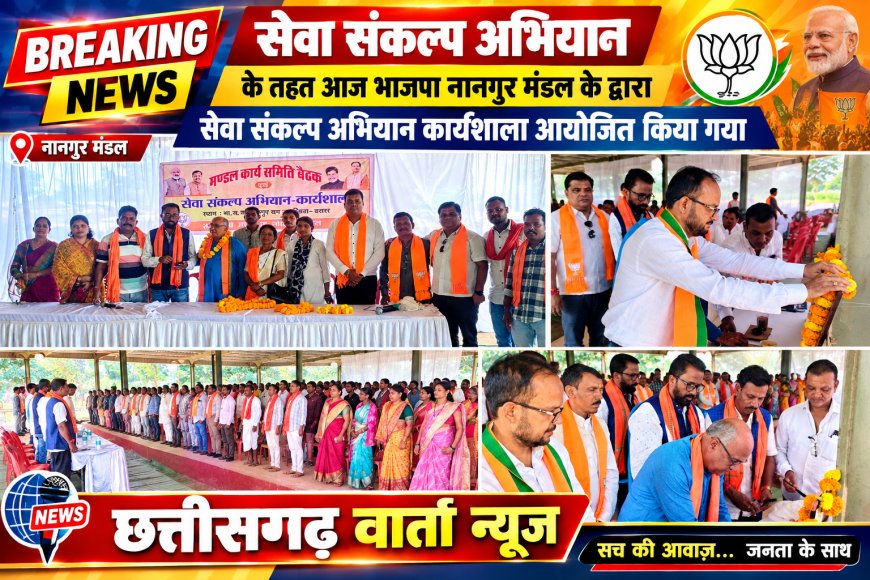 नानगुर मंडल में सेवा संकल्प अभियान कार्यशाला आयोजित, जनकल्याणकारी योजनाओं को घर-घर पहुंचाने का संकल्प
